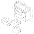thumbnail image 4 of South Shore Yodi Changing Table with Drawers, Soft Elm and White, 4 of 5