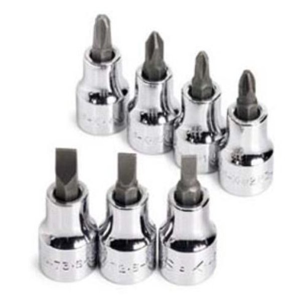 Sk Professional Tools 3/8" Drive, Socket Bit Set, S2 Steel, 19737