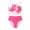 Pink, variant on DVKOVI Summer 12 -16 Teen Girls Swimsuit Skintight Bodysuit Bikini for Girl 2024 Tie Dye Girls' Swimwear Two Piece Bathing Suit Teen's Tankini Set