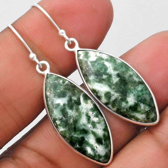Natural Dioptase 925 Sterling Silver Earrings Jewelry E-1001 SDE69953