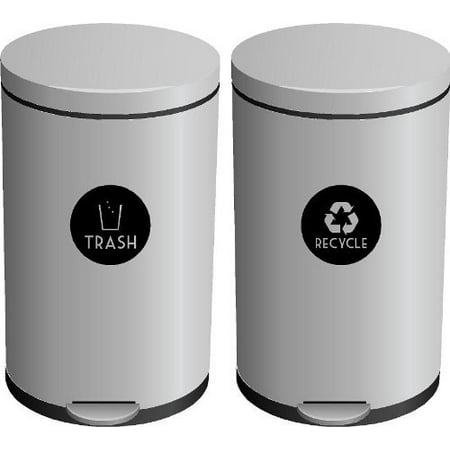 - Recycle and Trash Vinyl Lettering Decal Sticker (4