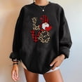 thumbnail image 2 of Moda mujer estampado o-cuello pulóver Tops manga larga cómoda blusa sudadera Pompotops  gfhjh15999, 2 of 4