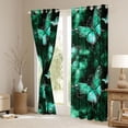 thumbnail image 3 of Feelyou Adult Fashion Butterfly Blackout Curtains Set of 2 (52x84 Each), Romantic Animal Window Curtains, Mystic Green Galaxy Curtains and Drapes, Window Curtains Bedroom Decor, 3 of 6