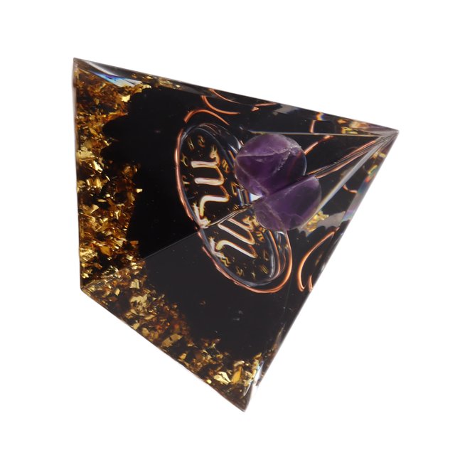 Pyramide, pyramide d'Orgonite 5cm Méditation Pyramides d'Orgonite pour Énergie Positive, Guérison, Méditation, Chakra