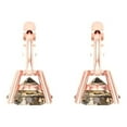 thumbnail image 4 of 1.5 ct Lever-Back Drop Dangle Earrings for Women | 6mm Round Cut Simulated Champagne Diamond | 14K Rose Gold, 4 of 5