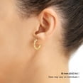 thumbnail image 3 of Tilo Jewelry 14K Yellow Gold 3mm Thick Chunky Gold Hoop Earrings with Diamond-Cut Engraving (16mm) for Women & Unisex, 3 of 8