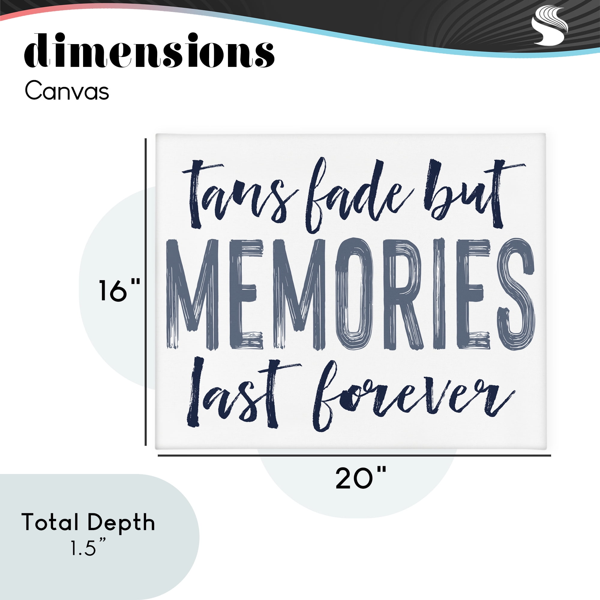 Summer Memories Last Forever Canvas Wall Art, design by Lettered and Lined