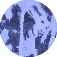 thumbnail image 1 of Ahgly Company Indoor Round Abstract Blue Modern Area Rugs, 8' Round, 1 of 4