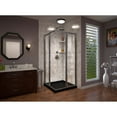 thumbnail image 4 of Cornerview 42 Inch D x 42 Inch W x 74-3/4 Inch H Framed Sliding Shower Enclosure with Corner Drain Shower Base, 4 of 11
