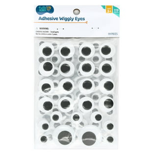 Lotfancy Wiggle Googly Eyes for Crafts, 1100pcs Self-Adhesive Multi Colored Assorted Sizes(6mm, 8mm, 10mm, 12mm, 15mm, 20mm), Google Eyes Stickers Fo