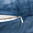 thumbnail image 3 of Flxxie Ultra Fluffy Soft Velvet Decorative Solid Color Throw Pillow Simple Square Covers Cushion Case 2 Pieces, 20" x 20", Navy Blue, 3 of 5