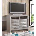 thumbnail image 2 of Maklaine Modern Wood 6-Drawer TV Stand in Silver Champagne, 2 of 7