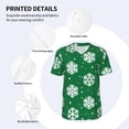 thumbnail image 3 of Hirioo Snowflake for Men's Baseball T-shirt Shirts Short Sleeve Casual Summer Button Stretch T Shirts,Size S-4XL-Medium, 3 of 7