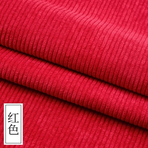 Namzi Solid Color Corduroy Fabric,Soft and Comfortable Fabric for Sofa Chair Covers,Throw Pillow Cover,DIY Sewing Clothes,39*61 Inch,Red