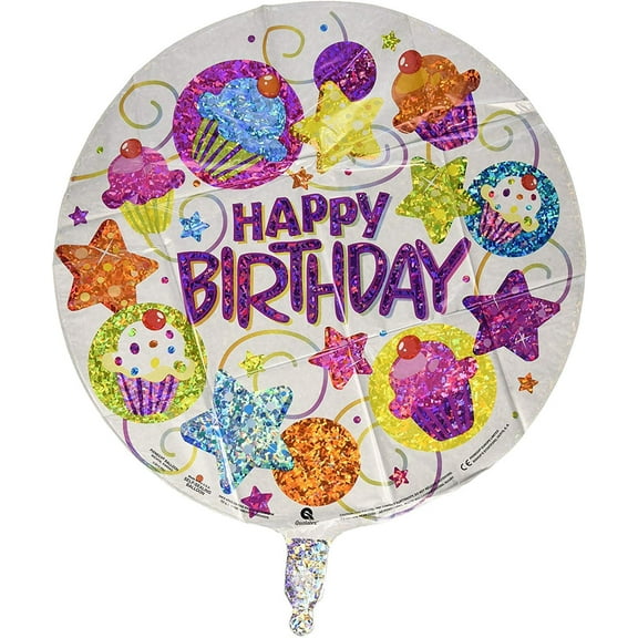 PIONEER BALLOON COMPANY B'day Dazzling Sweets Foil Balloon, 18", Multicolor