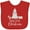 Red, variant on Inktastic Babys First Christmas Scandinavian Tree Boys or Girls Baby Bib