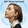 thumbnail image 4 of Open Ear Headphones Bluetooth Ear buds 80Hrs Playtime Wireless Earbuds with Earhooks IPX7 Waterproof Touch Control Air Conduction Sport Headsets Bluetooth 5.3 Earphones for Workout Running - Black, 4 of 7