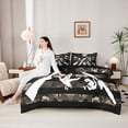 thumbnail image 4 of Erosebridal Big Bass Fish Mallard Duck Deer Twin Bedding Sets 7-Piece For Teens Adults,Black Brown Camo USA Flag Bedding Comforter Set,Black Reversible, 4 of 6