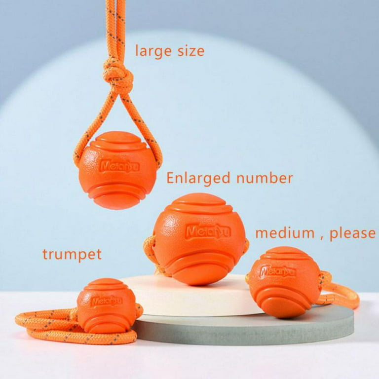 Dog Toy Ball With Rope, Indestructible Dog Ball,rubber Rope Ball