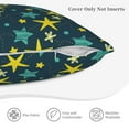 thumbnail image 6 of LNWH Green Vintage Star Throw Pillow Covers, Square Soft Linen Decorative Pillow Cases, 18"x18", 6 of 8