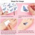 thumbnail image 6 of 12 Sheets 12 Style Glitter Butterfly Temporary Tattoos Removable Body Stickers Paper Waterproof Colorful Butterflies Wings Suit for Women Girls Face Eye Makeup Festival Party Favors Gifts Paper, 6 of 8