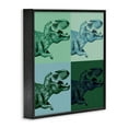 thumbnail image 3 of Stupell Industries Roaring T-Rex Dinosaur Kids Vintage Pop Style Graphic Art Black Framed Art Print Wall Art, Design by Daphne Polselli, 3 of 5
