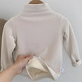 thumbnail image 2 of Annhoo Kids Winter Fleece Lined Undershirts Boys Girls Warm Long Sleeve High Neck Base Layer Tops Casual Solid Outfits, 2 of 3