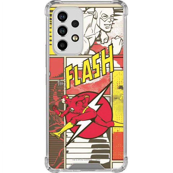 Skinit DC Comics Flash Block Pattern Galaxy A53 5G Clear Case