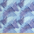 thumbnail image 1 of Leaves Fabric by the Yard Upholstery, Winter Composition Frozen Botany Fern Branches Arrangement in Aqua Tones, Decorative Fabric for DIY and Home Accents, Pale Blue and Blue by Ambesonne, 1 of 4