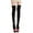 A-Black95, variant on Bibifish Womens Over The Knee Socks Solid Color Cable Knit Pattern Knitted Socks With Lace Trim Soft Comfy Daily Wear Trendy Thigh-High Socks