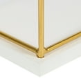 thumbnail image 3 of Kate and Laurel Benbrook 24 inch 2-Pack Wood and Metal Floating Wall Shelves, White and Gold, 3 of 5