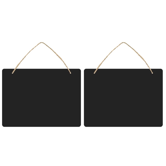 EeaseMX 2 pizarras prácticas de doble cara para colgar en la pared, decoración del hogar con cuerda de lino.