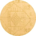 thumbnail image 1 of Ahgly Company Indoor Round Oriental Brown Modern Area Rugs, 4' Round, 1 of 4