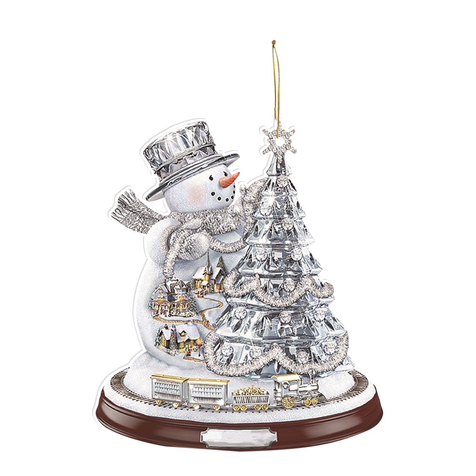 Christmas Acrylic Pendant Decoration Snowman Christmas Tree Ornaments