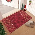 thumbnail image 2 of Christmas Red Gold and White Snowflake Winter Area Rug Rugs for Living Room Bedroom 2' x 3'-Red, 2 of 9