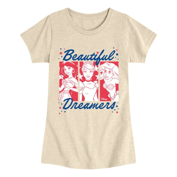 Disney Princess - Americana Beautiful Dreamers - Youth Girls Fitted Short Sleeve T-Shirt