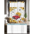 thumbnail image 6 of No Hook Cloth Fabric Shower Curtain with Snap in Liner, Spring Sunflowers Waterproof Shower Curtains Set with See Through Top Window, Car Bee Farmhouse Pastoral Rustic Bath Curtains Shower 72"x72", 6 of 6