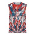 thumbnail image 4 of WAVSUF Summer Men Quick Dry Undershirts Tank Muscle Gym Vest for Mens Sports Tank Tops Printed Round Neck Tops Hawaiian shirt Sleeveles Pullover Red Size L, 4 of 4