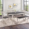 thumbnail image 5 of Shaker Rectangular Wood Dining Table - European Black Ash/Antique White, 5 of 6