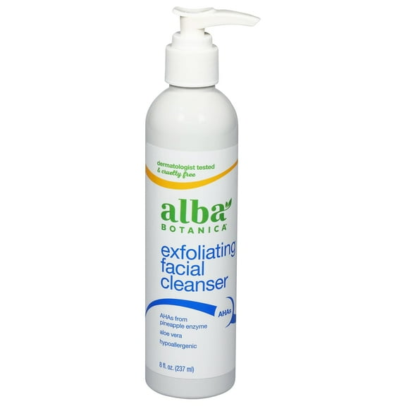 Alba Botanica Pore Purifying Pineapple Enzyme Hawaiian Facial Cleanser, 8 oz