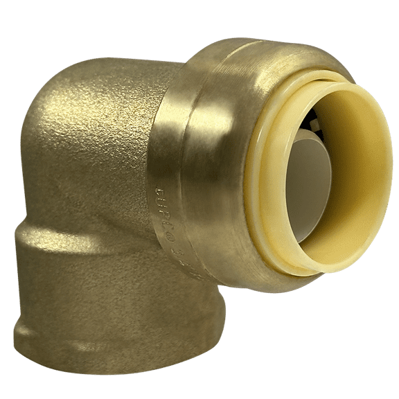 2 Pcs XFITTING Push Fit 3/4 Inch x 3/4 Inch Female NPT Elbow, 3/4" Inch Push Fit Female Elbow, 27-4-4=2XX