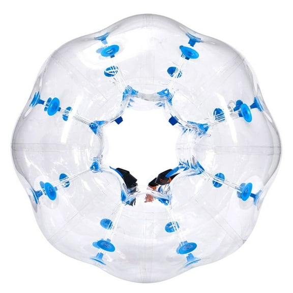 LuckyNote Inflatable Bumper Ball, 4FT Sumo Zorb Ball for Teens & Adults, 0.8mm Thick PVC Human Hamster Bubble Ball with Straps for Outdoor Games, Blue