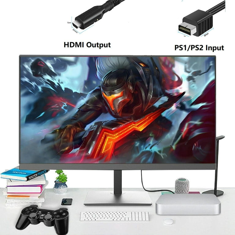 JIAHAOO For PS2 to HD Converter Cable for Modern TV with Audio