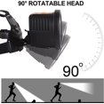 thumbnail image 5 of Linterna frontal LED recargable, lámpara de bicicleta superbrillante, linterna frontal multifunción con 4 modos, linterna frontal impermeable IPX5 para acampar, hacer senderismo, andar en bicicleta y, 5 of 5