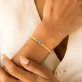 thumbnail image 4 of Turandoss June Birthstone Bracelet for Women Dainty Purple 14K-Gold-Plated Birthstone Elastic Bead Bracelets Trendy Friendship Jewelry Gifts for Women Girls, 4 of 8