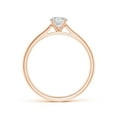 thumbnail image 2 of ANGARA Natural Diamond Tapered Cathedral Engagement Ring in 14K Rose Gold for Women (Size-5.1mm| Color-H| Clarity-SI2) | April Birthstone, Anniversary, Jewelry Gift for Women | Natural Diamond Ring, 2 of 11
