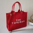 thumbnail image 2 of Bolso Hombro Con Letras Bolso Compras Gran Capacidad Informal para El (rojo), 2 of 8