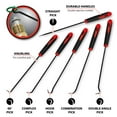 thumbnail image 2 of Performance Tool W942 Multi-Shaped and Angled Hook and Pick Tool Set for Garages and Workshops, Black, 6 pieces, 2 of 6