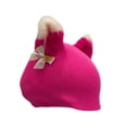 thumbnail image 4 of harper Housse de Casque Imprimé Animal, Bonnet Tricoté, Doux et Respirant, Protection Hivernale, Oreilles Rouges Roses, 4 of 9