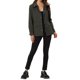 thumbnail image 2 of Chaquetas utilitarias para mujeres INSPIRE CHIC con cintura ajustable, bolsillos con solapa, chaquetas con cremallera y botón en gris oscuro 3XL, 2 of 6